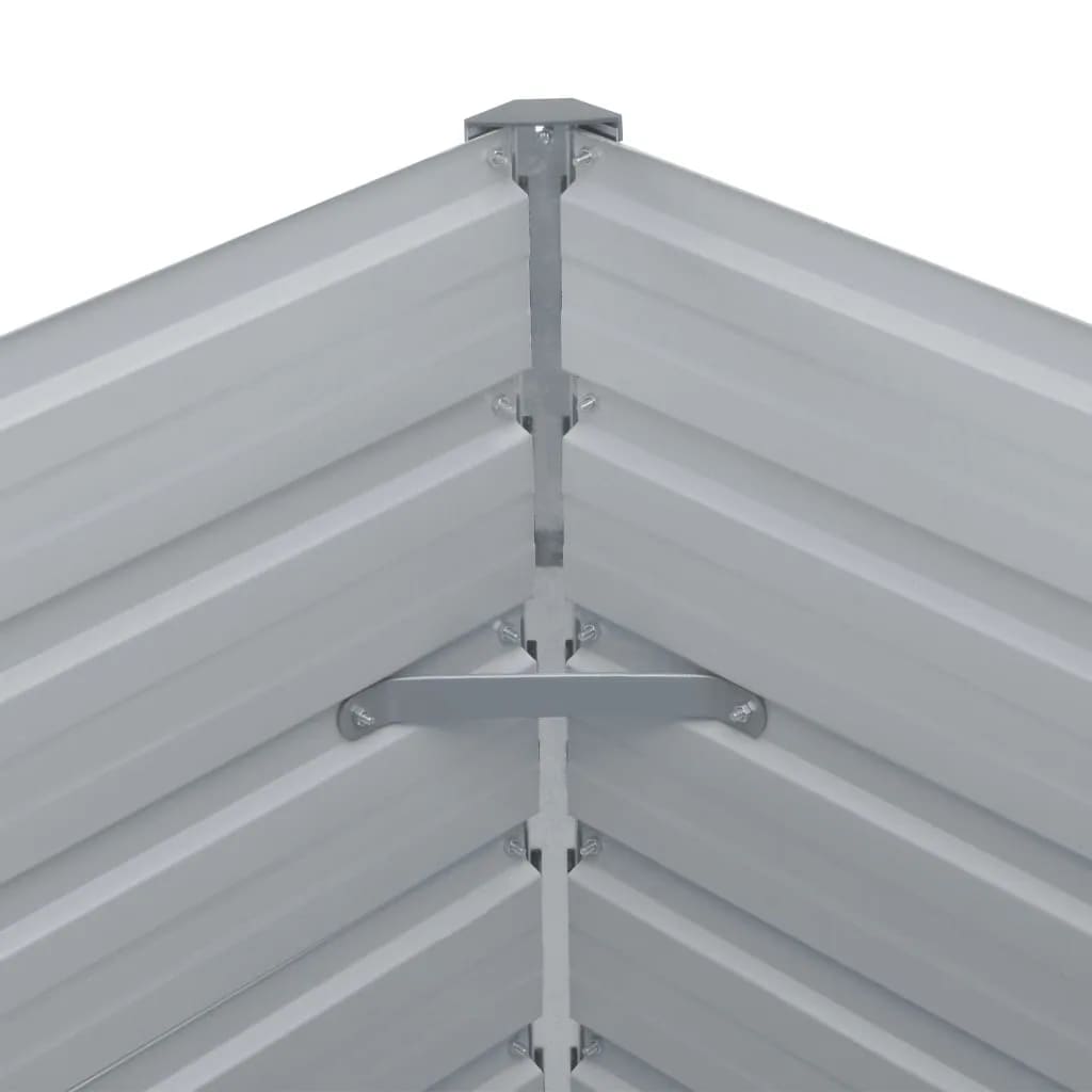 Raised Garden Bed 160x80x77 cm Galvanised Steel Green