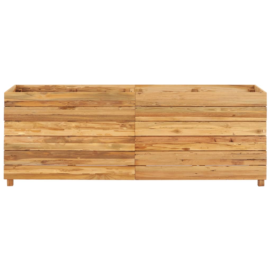 Raised Bed 150x40x55 cm Recycled Teak Wood and Steel
