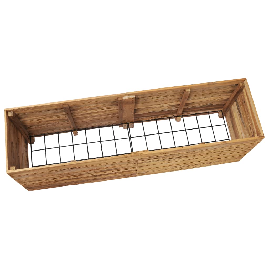 Raised Bed 150x40x55 cm Recycled Teak Wood and Steel
