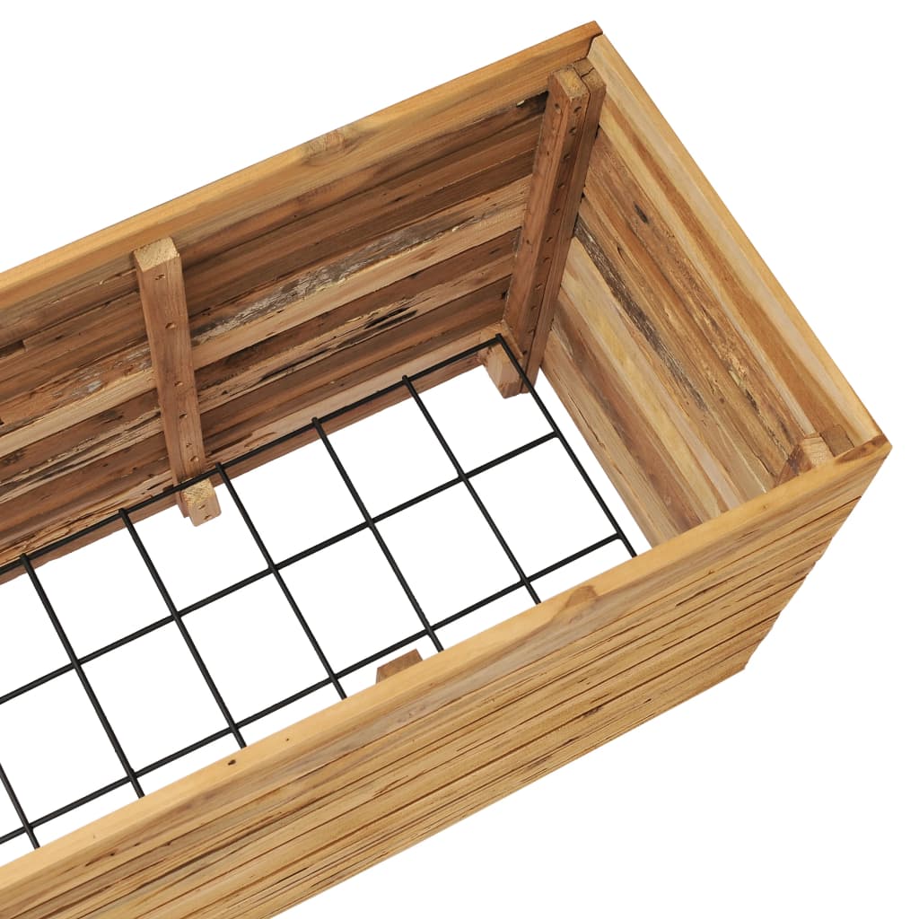 Raised Bed 150x40x55 cm Recycled Teak Wood and Steel