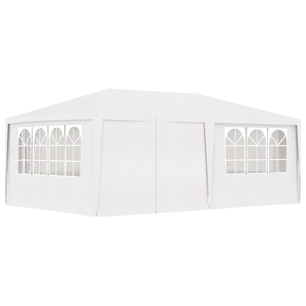 Professional Party Tent with Side Walls 4x6 m White 90 g/m?