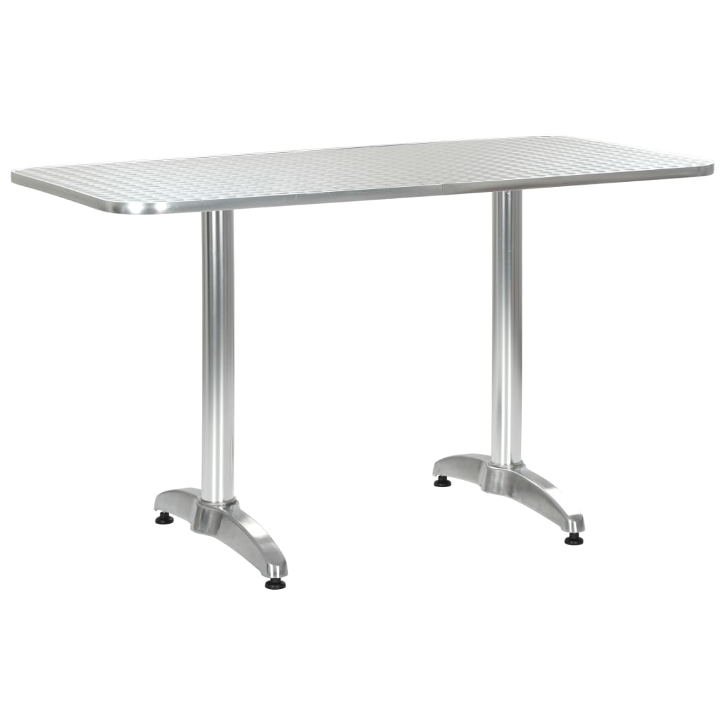 5 Piece Outdoor Dining Set Aluminium Silver