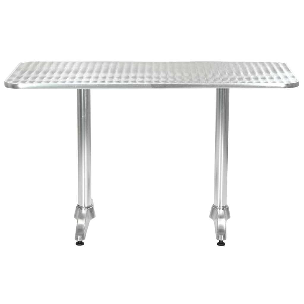 5 Piece Outdoor Dining Set Aluminium Silver
