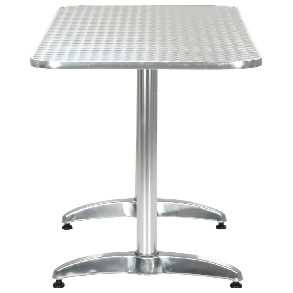 5 Piece Outdoor Dining Set Aluminium Silver