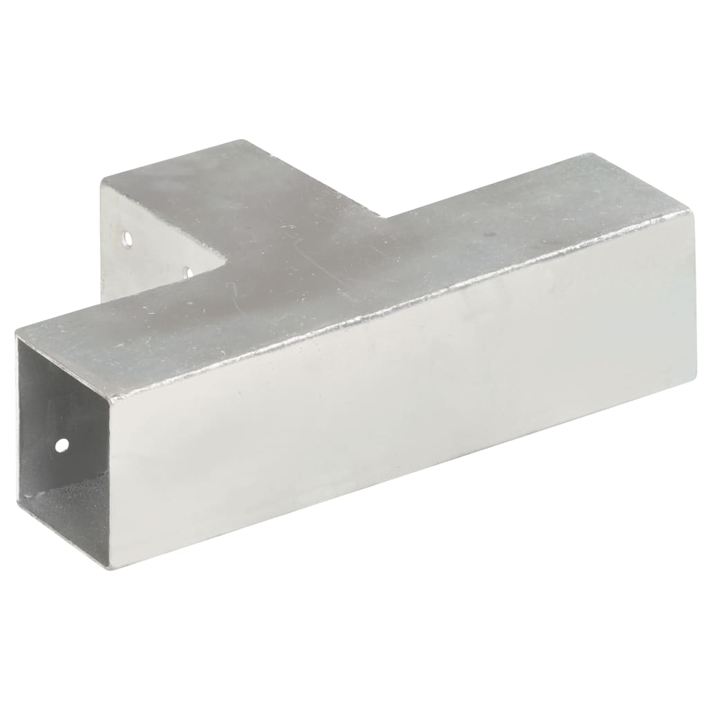 Post Connectors 4 pcs T Shape Galvanised Metal 71x71 mm