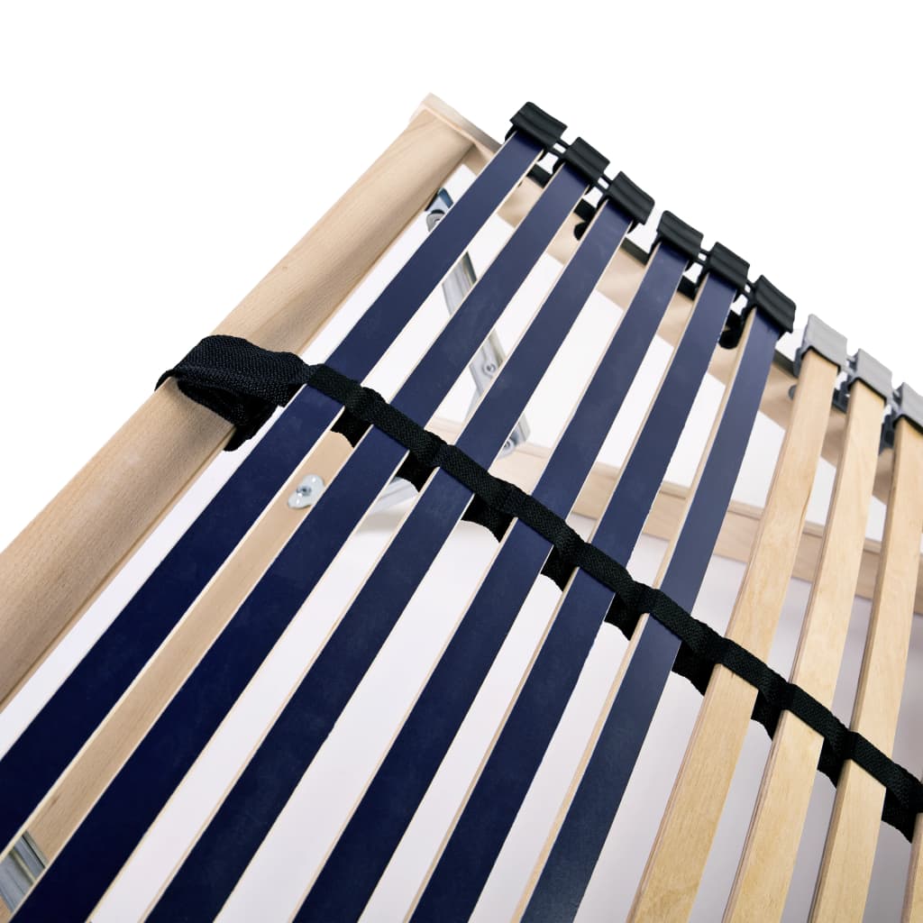 Slatted Bed Bases without Mattress 2 pcs with 42 Slats 70x200 cm