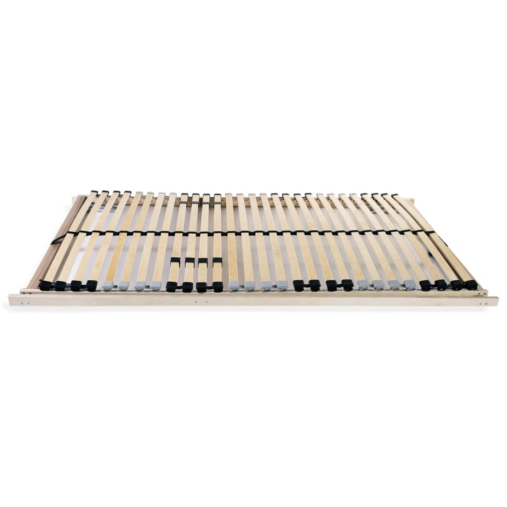 Slatted Bed Bases without Mattress 2 pcs with 28 Slats 80x200 cm