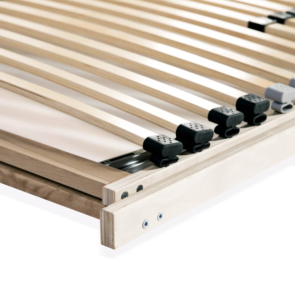 Slatted Bed Bases without Mattress 2 pcs with 28 Slats 80x200 cm