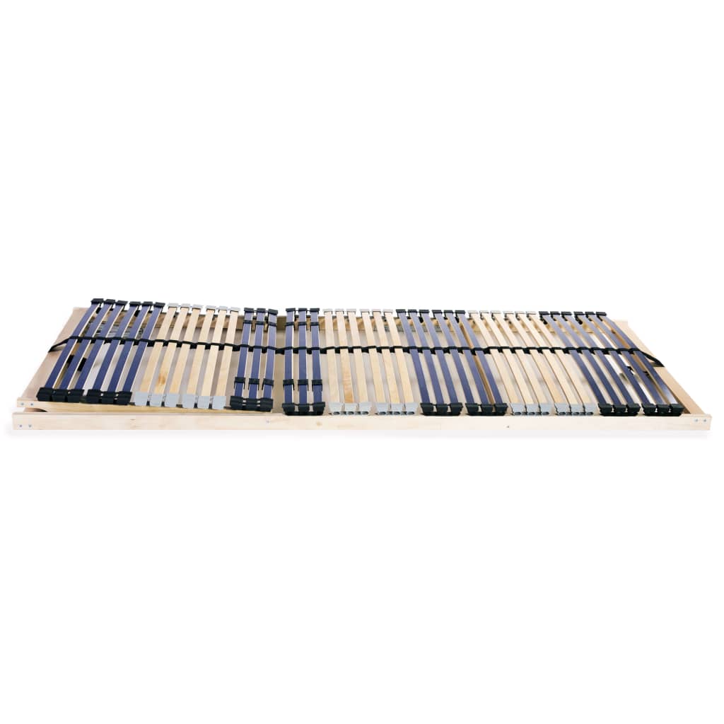 Slatted Bed Bases without Mattress 2 pcs with 42 Slats 80x200 cm