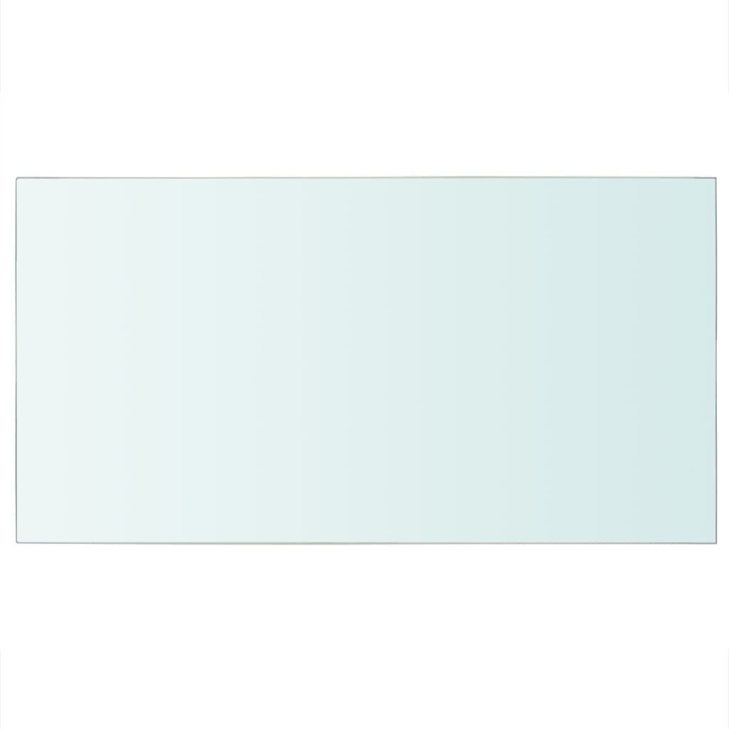 Shelves 2 pcs Panel Glass Clear 40x25 cm