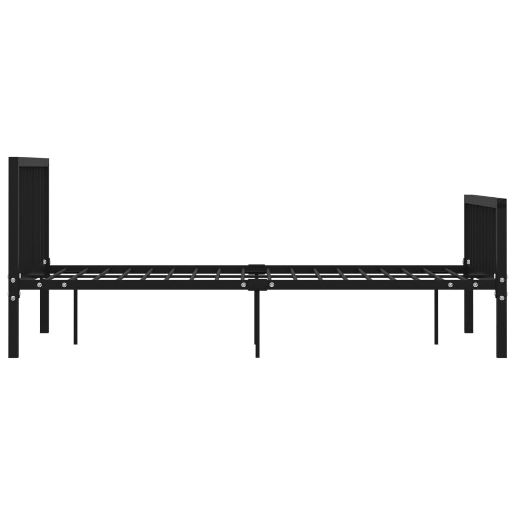 284571 vidaXL Bed Frame without Mattress Black Metal 140x200 cm