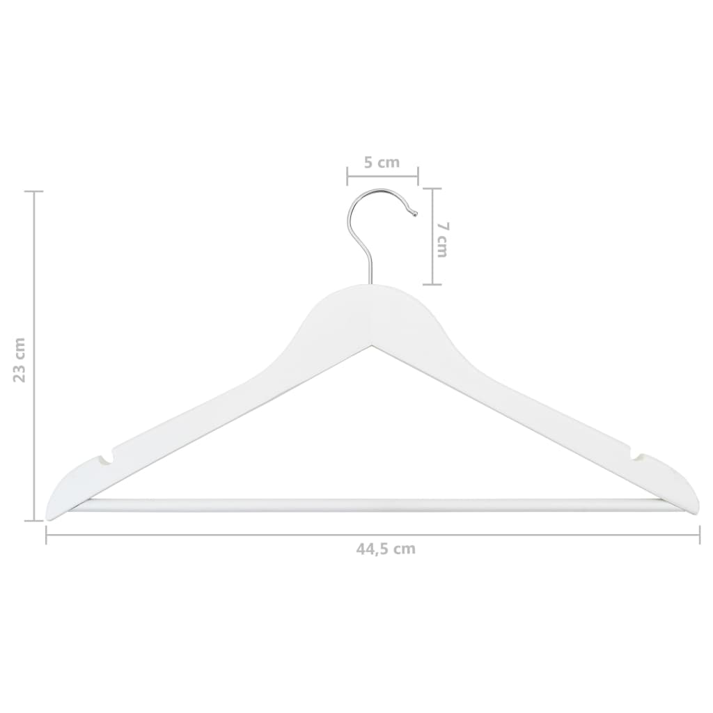 20 pcs Clothes Hanger Set Non-slip White Hardwood