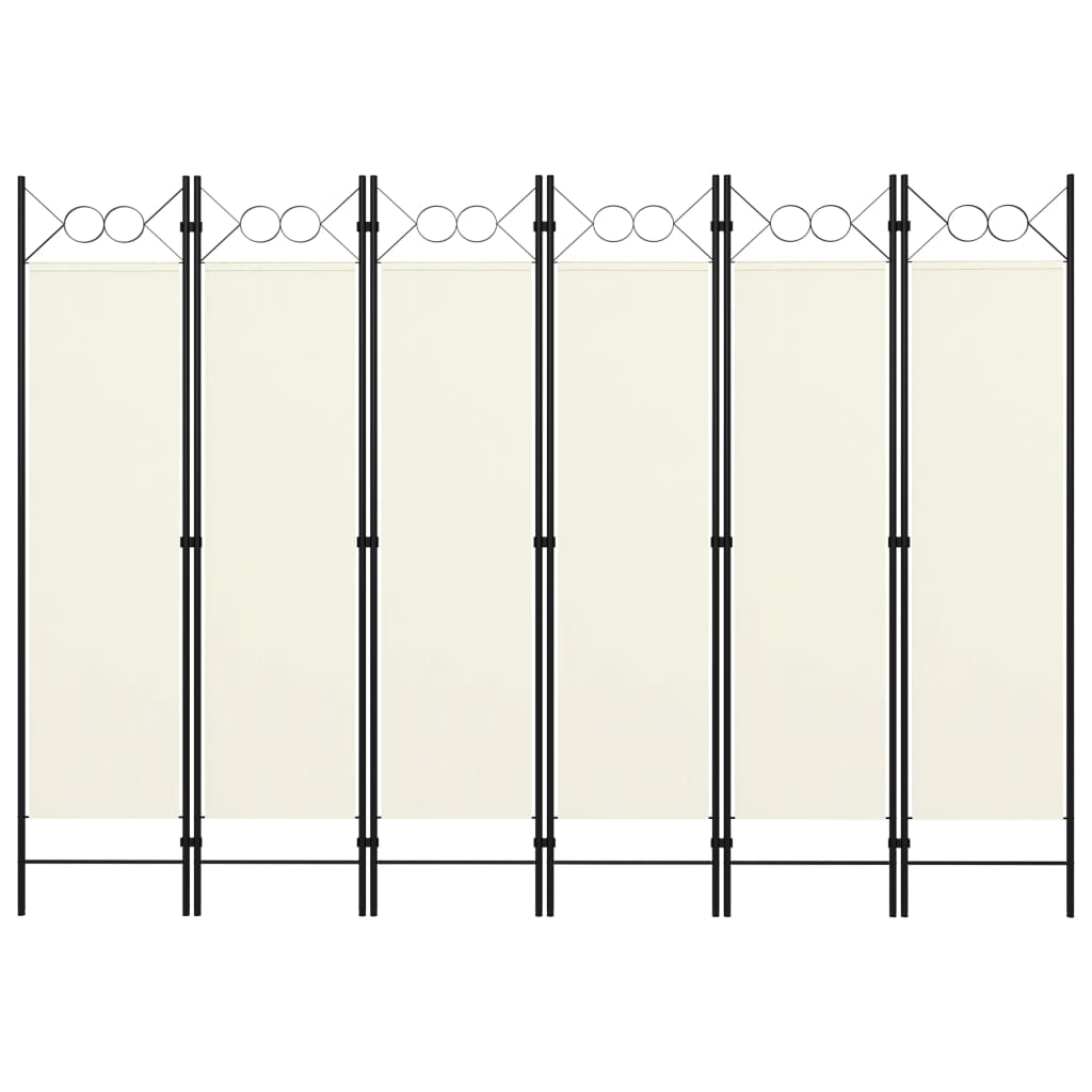 6-Panel Room Divider White 240x180 cm