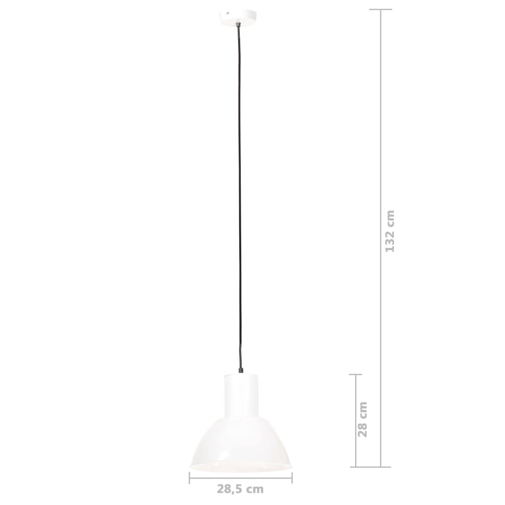 Hanging Lamp 25 W White Round 28.5 cm E27