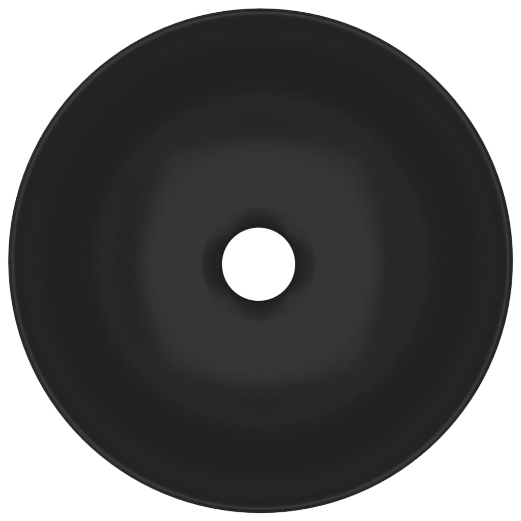 Bathroom Sink Ceramic Matt Black Round