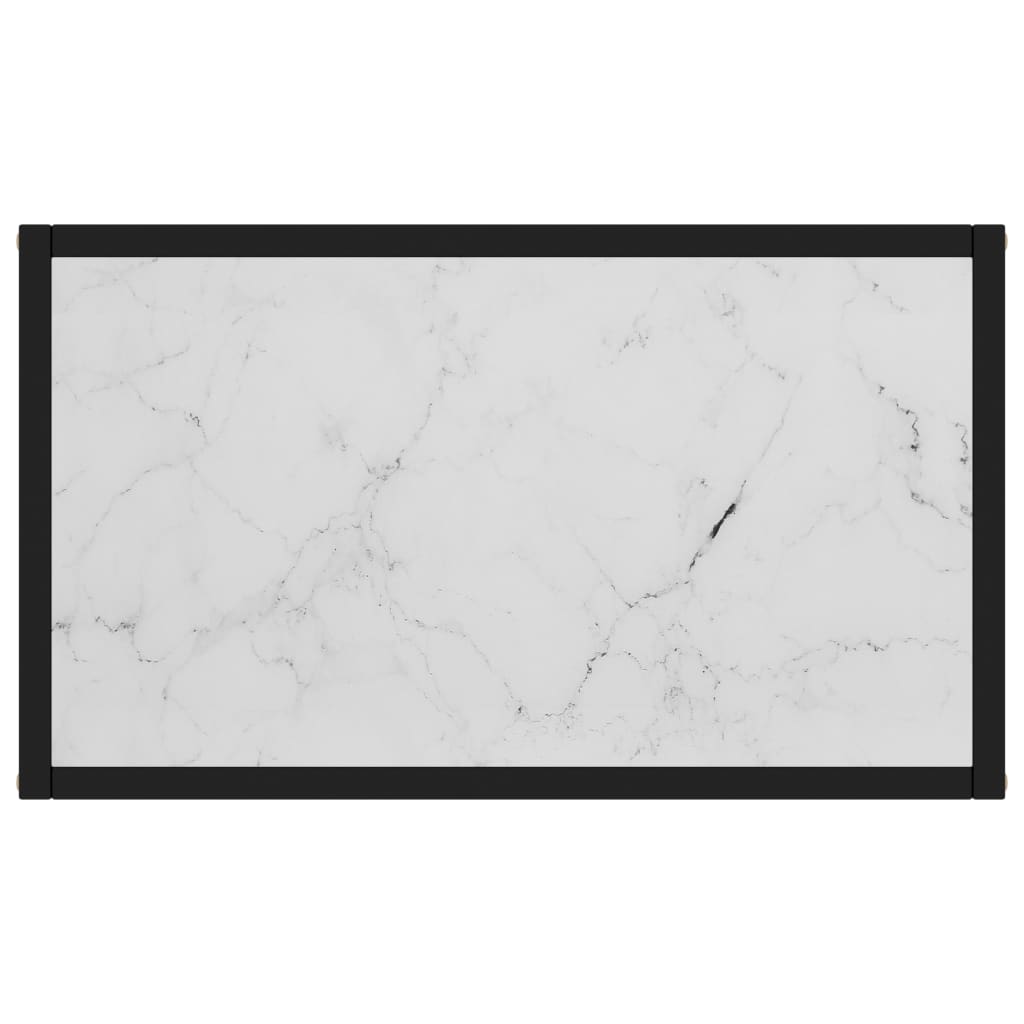 Console Table White 60x35x75 cm Tempered Glass