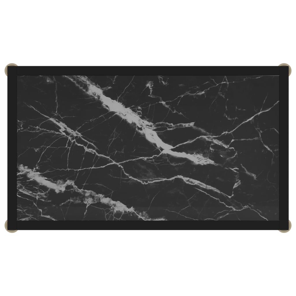 Console Table Black 60x35x75 cm Tempered Glass