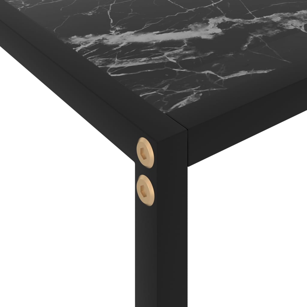 Console Table Black 60x35x75 cm Tempered Glass