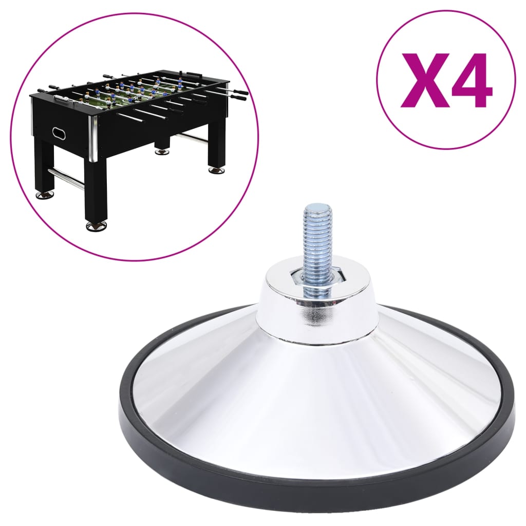 Football Table Feet 4 pcs Chrome M10