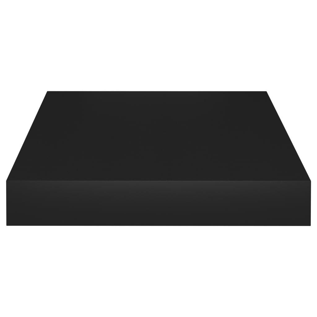 Floating Wall Shelf Black 23x23.5x3.8 cm MDF