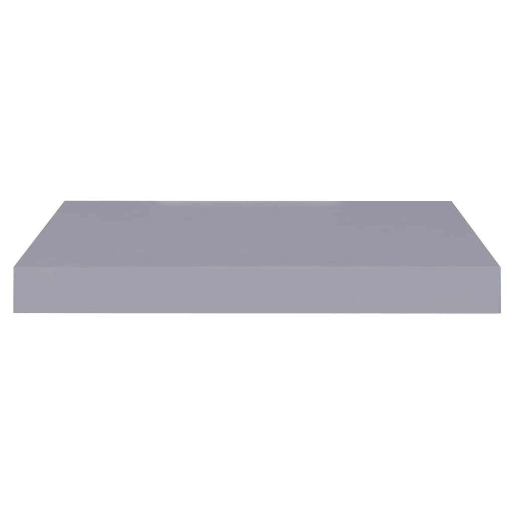 Floating Wall Shelves 2 pcs Grey 40x23x3.8 cm MDF