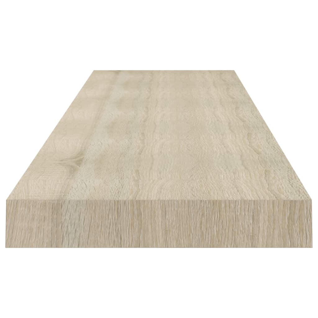 Floating Wall Shelves 2 pcs Oak 120x23.5x3.8 cm MDF