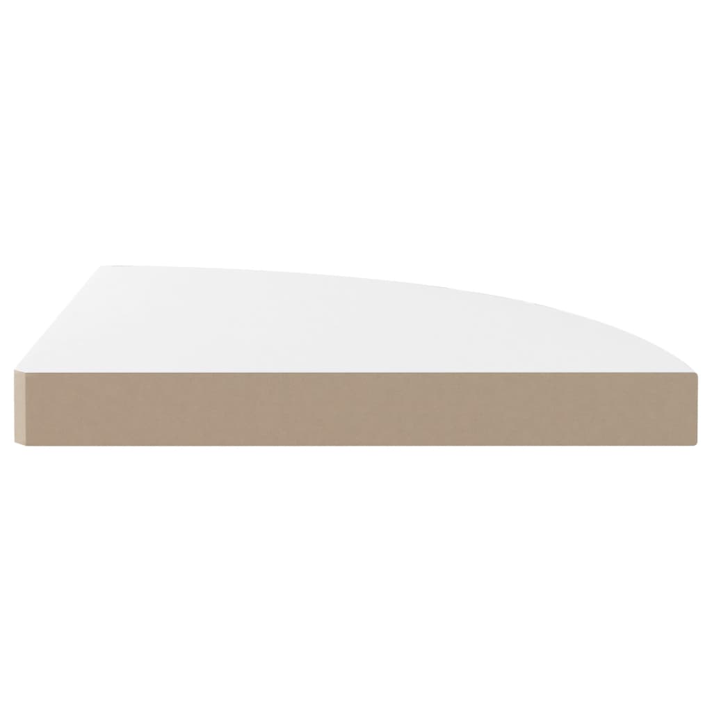 Floating Corner Shelves 4 pcs High Gloss White 35x35x3.8 cm MDF