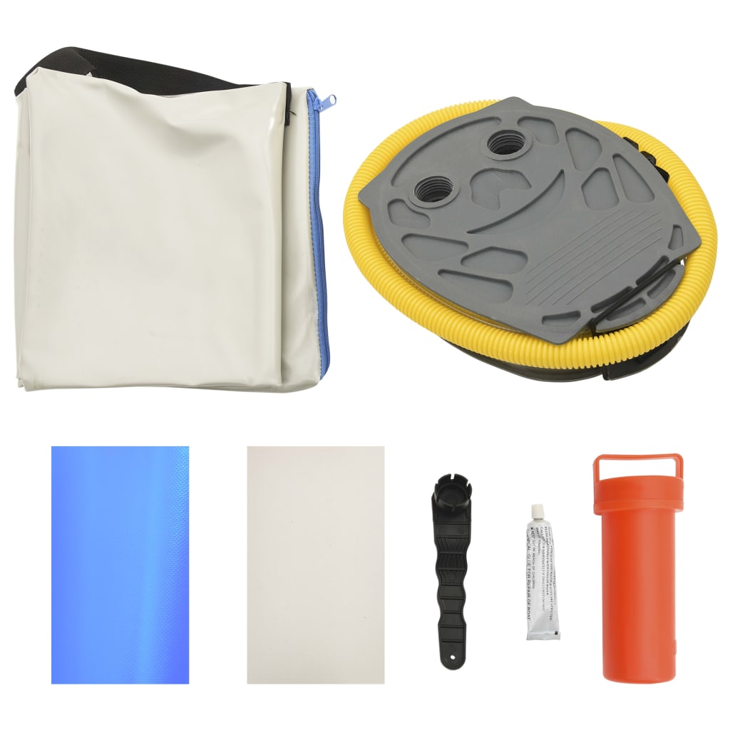 Inflatable Gymnastics Mat with Pump 300x100x15 cm PVC Blue