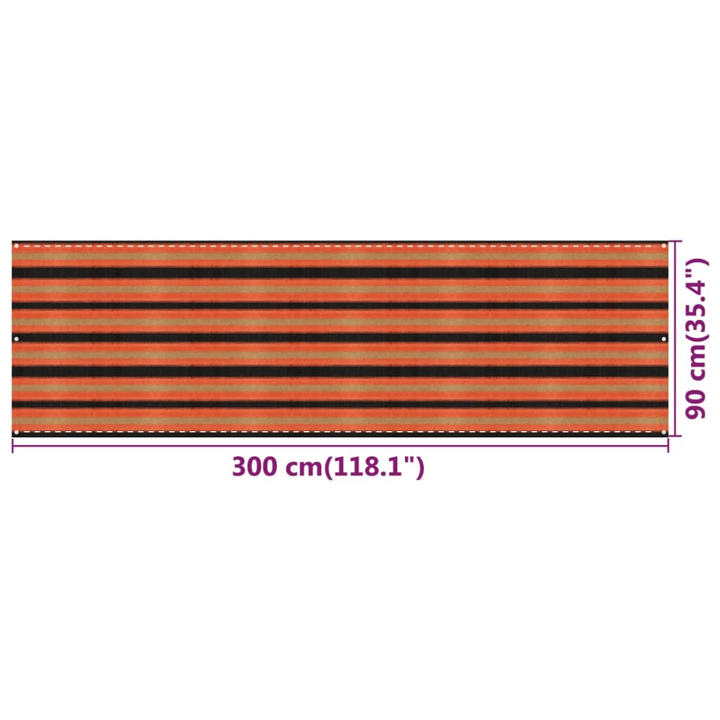Balcony Screen Multicolour 90x300 cm HDPE