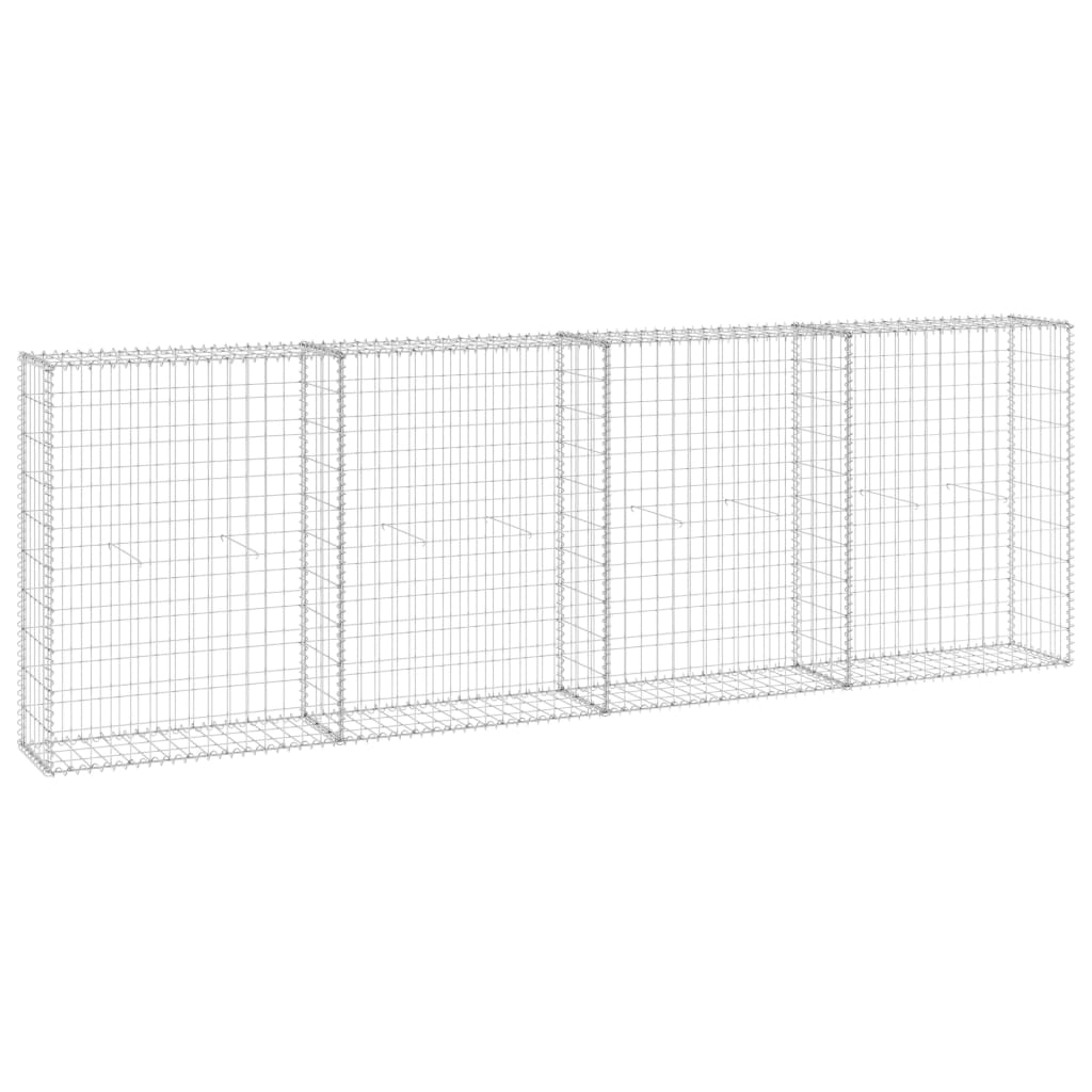 Gabion Wall with Covers Galvanised Steel 300x30x100 cm