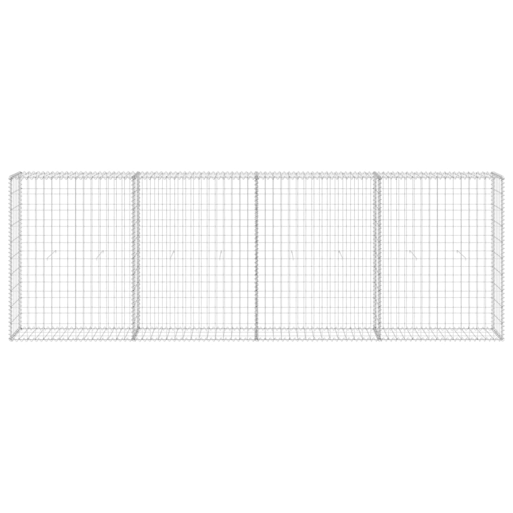 Gabion Wall with Covers Galvanised Steel 300x30x100 cm