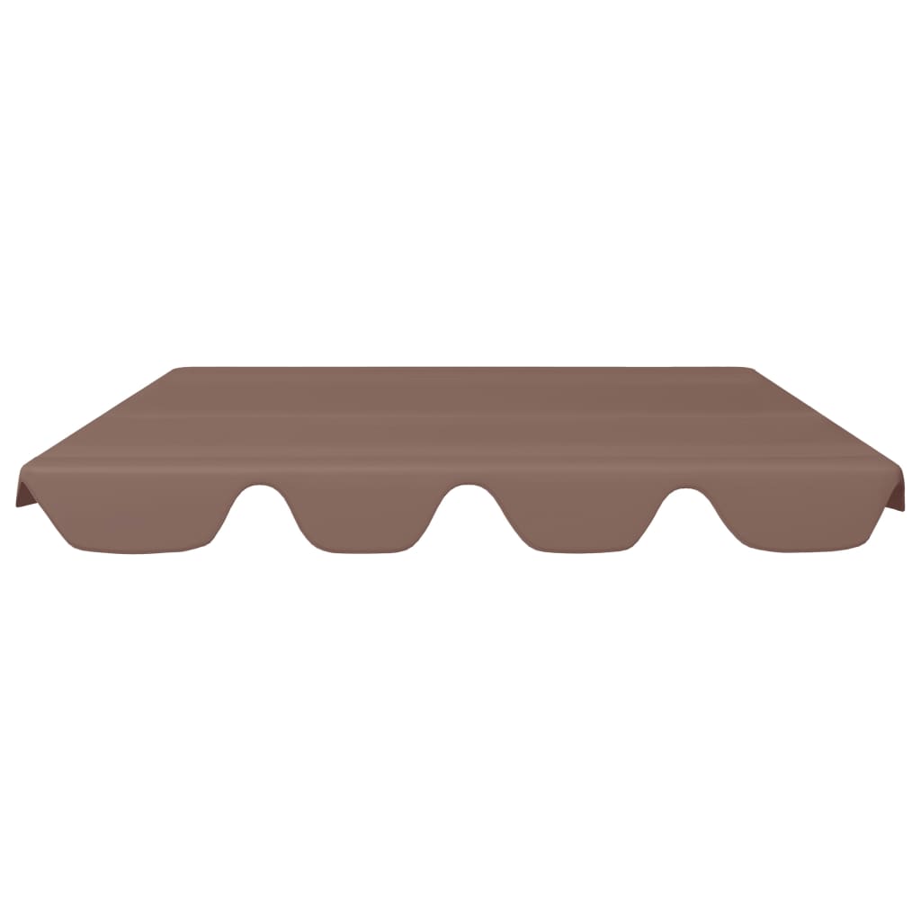 Replacement Canopy for Garden Swing Brown 150/130x105/70 cm