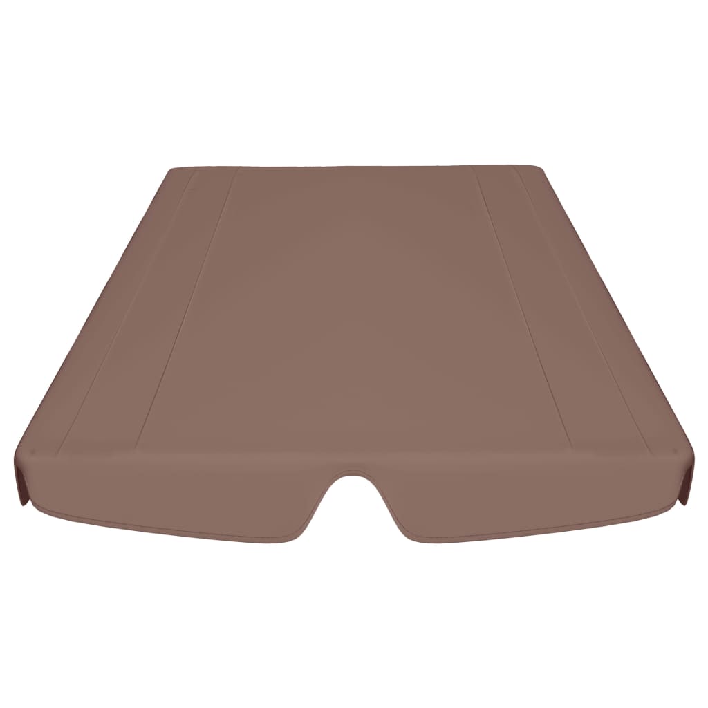 Replacement Canopy for Garden Swing Brown 150/130x105/70 cm