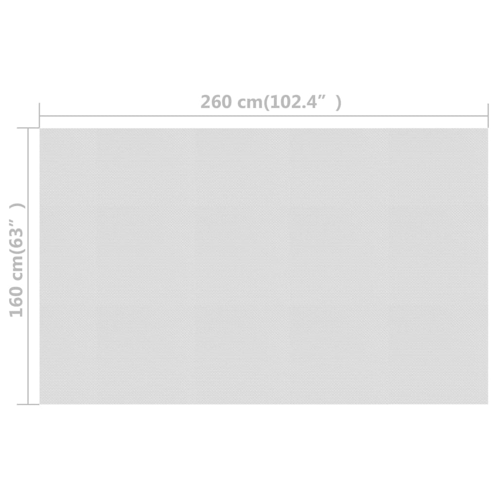 Floating PE Solar Pool Film 260x160 cm Grey