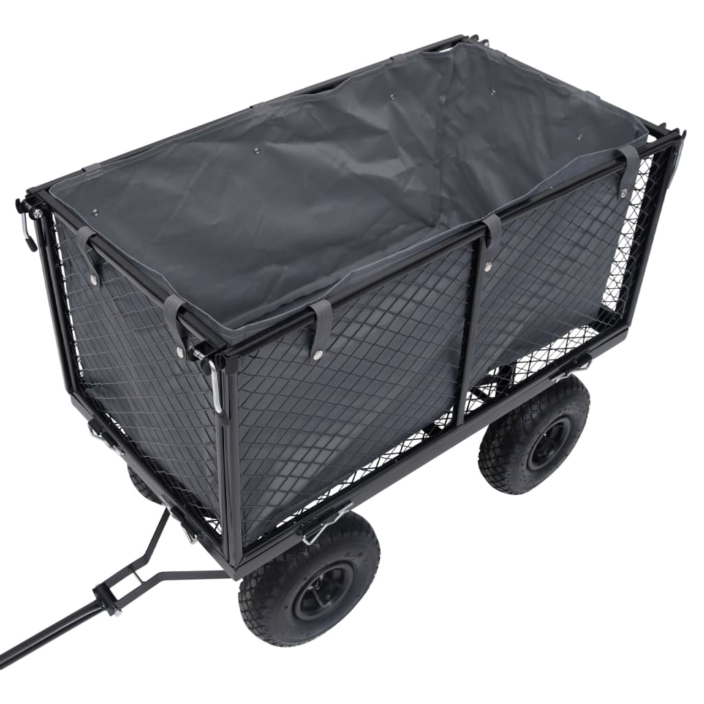 Garden Cart Liner Dark Grey 81x41x40 cm Fabric
