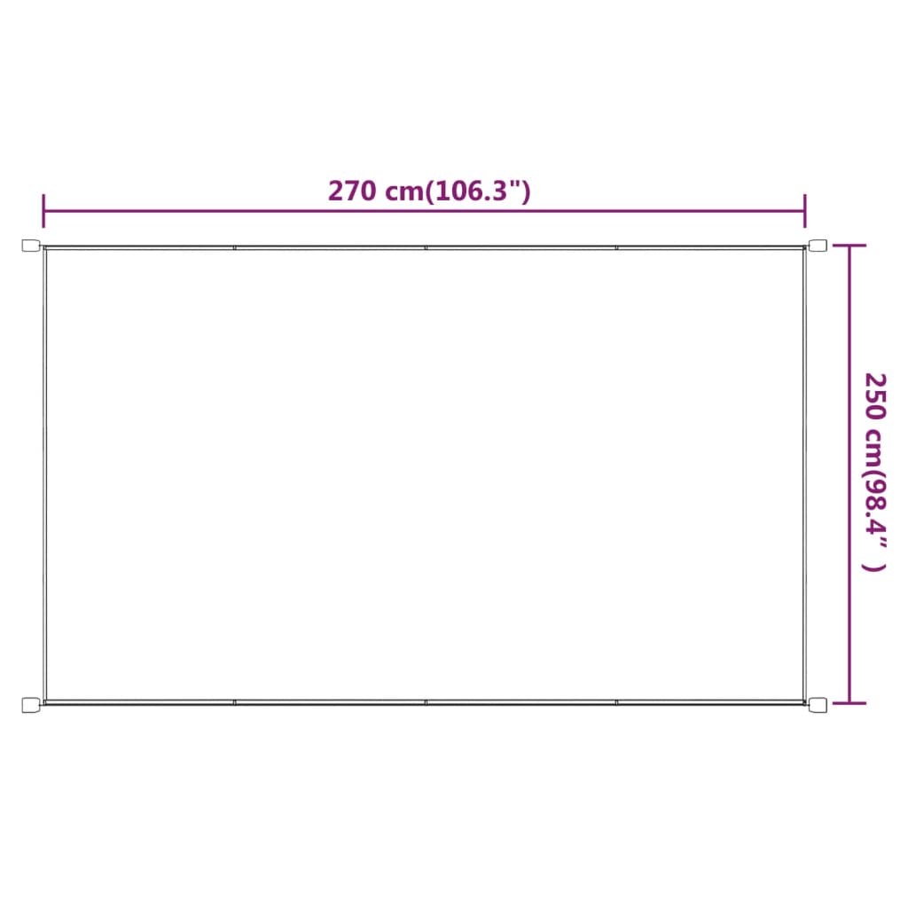 Vertical Awning Blue 250x270 cm Oxford Fabric
