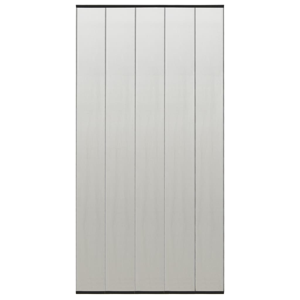 Insect Door Screen with 5-Piece Mesh Curtain Black 120x240 cm
