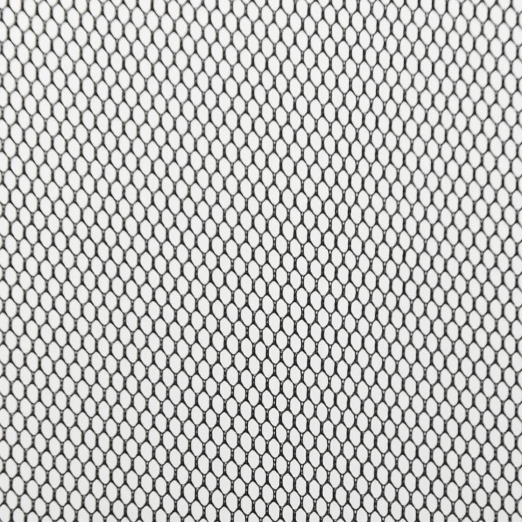 Insect Door Screen with 5-Piece Mesh Curtain Black 120x240 cm