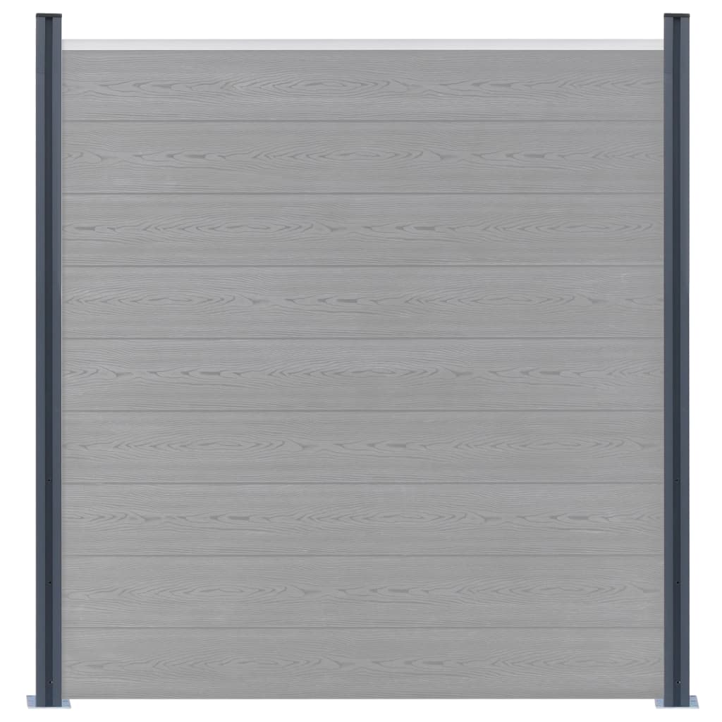 Fence Posts 2 pcs Dark Grey 185 cm Aluminium