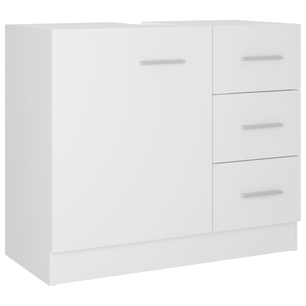Sink Cabinet White 63x30x54 cm Engineered Wood