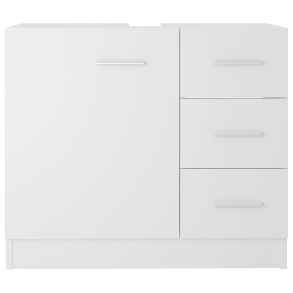 Sink Cabinet White 63x30x54 cm Engineered Wood