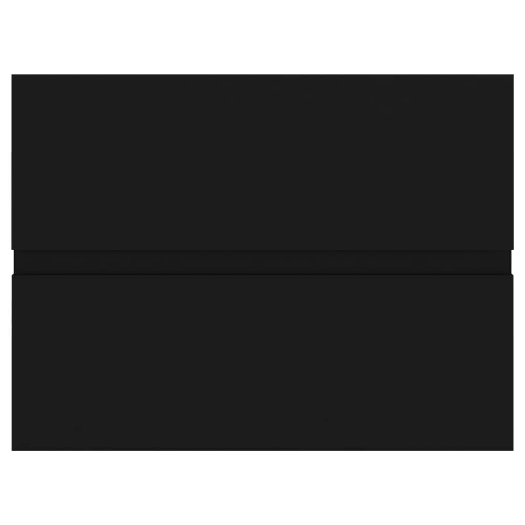 Sink Cabinet Black 60x38.5x45 cm Engineered Wood