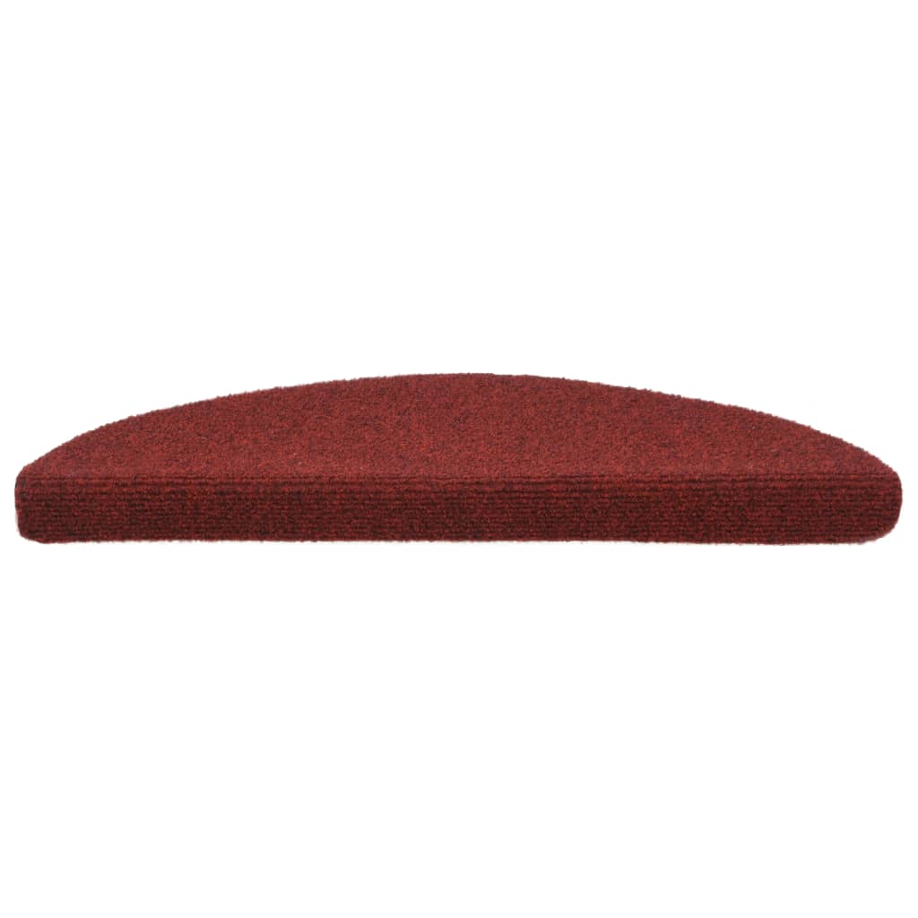 Stair Mats Self-adhesive 5 pcs 56x17x3 cm Bordeaux Red Half Round