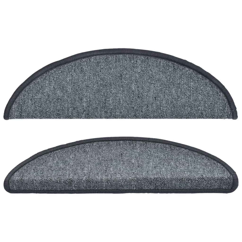Stair Mats 10 pcs 56x17x3 cm Dark Grey