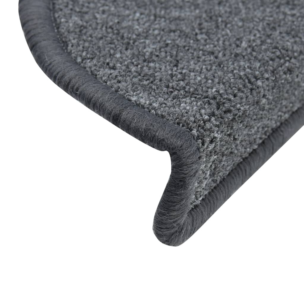 Stair Mats 10 pcs 56x17x3 cm Dark Grey