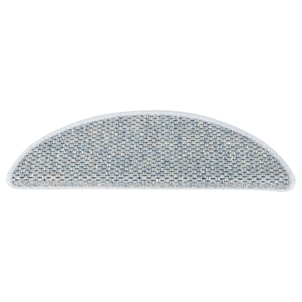 Stair Mats Self-adhesive Sisal-Look 15 pcs 65x21x4 cm Blue