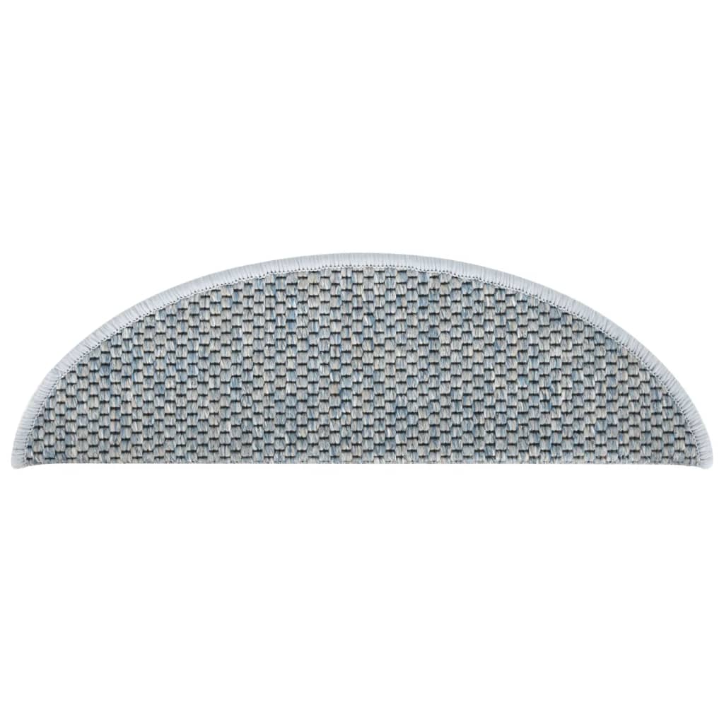 Stair Mats Self-adhesive Sisal-Look 15 pcs 65x21x4 cm Blue