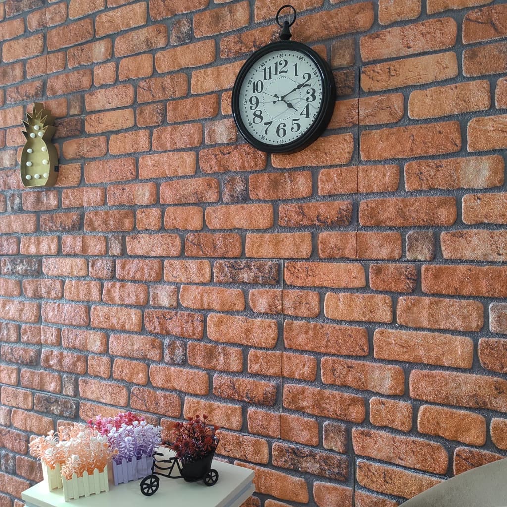 3D Wall Panels with Terracotta Brick Design 10 pcs EPS