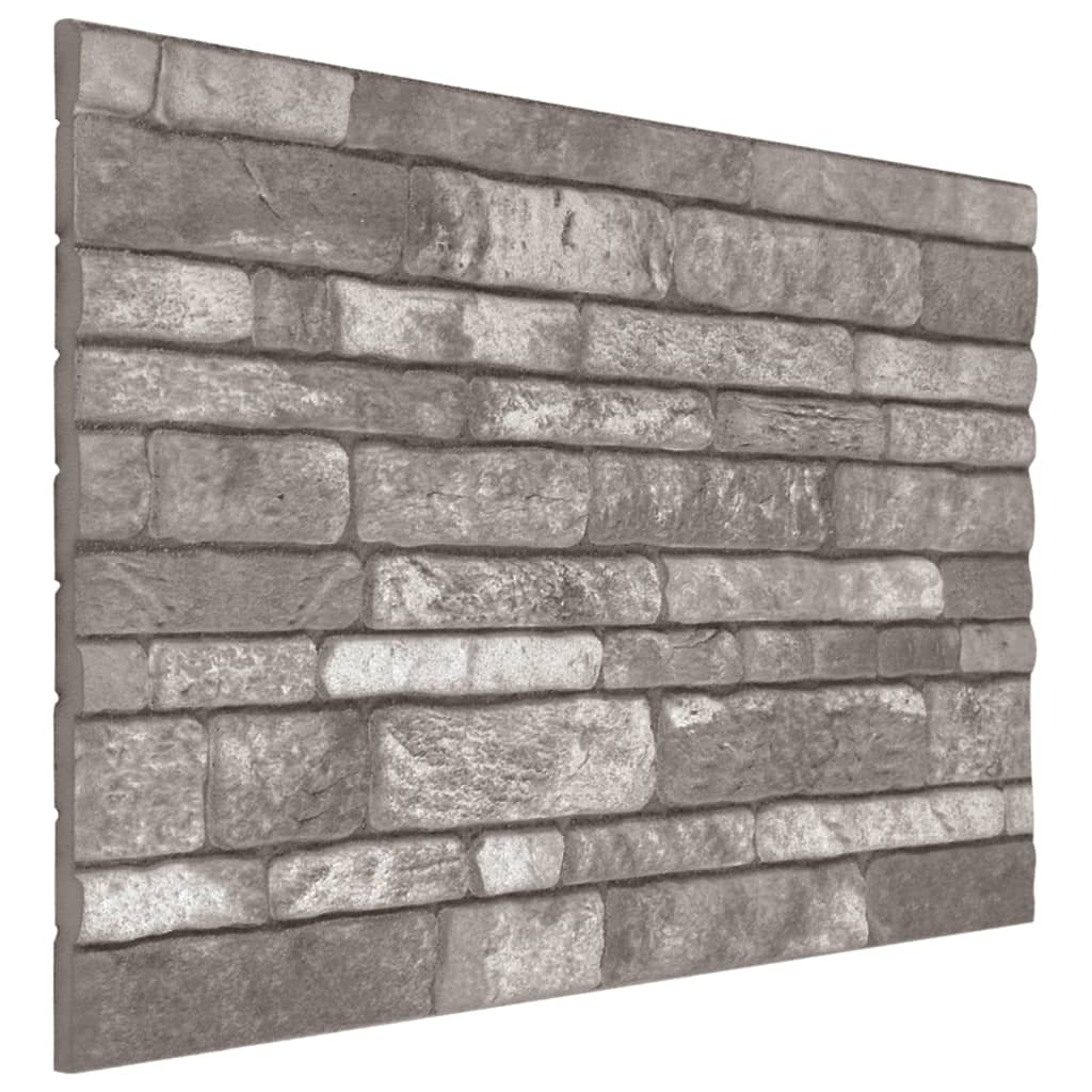 3D Wall Panels with Dark Grey Brick Design 10 pcs EPS
