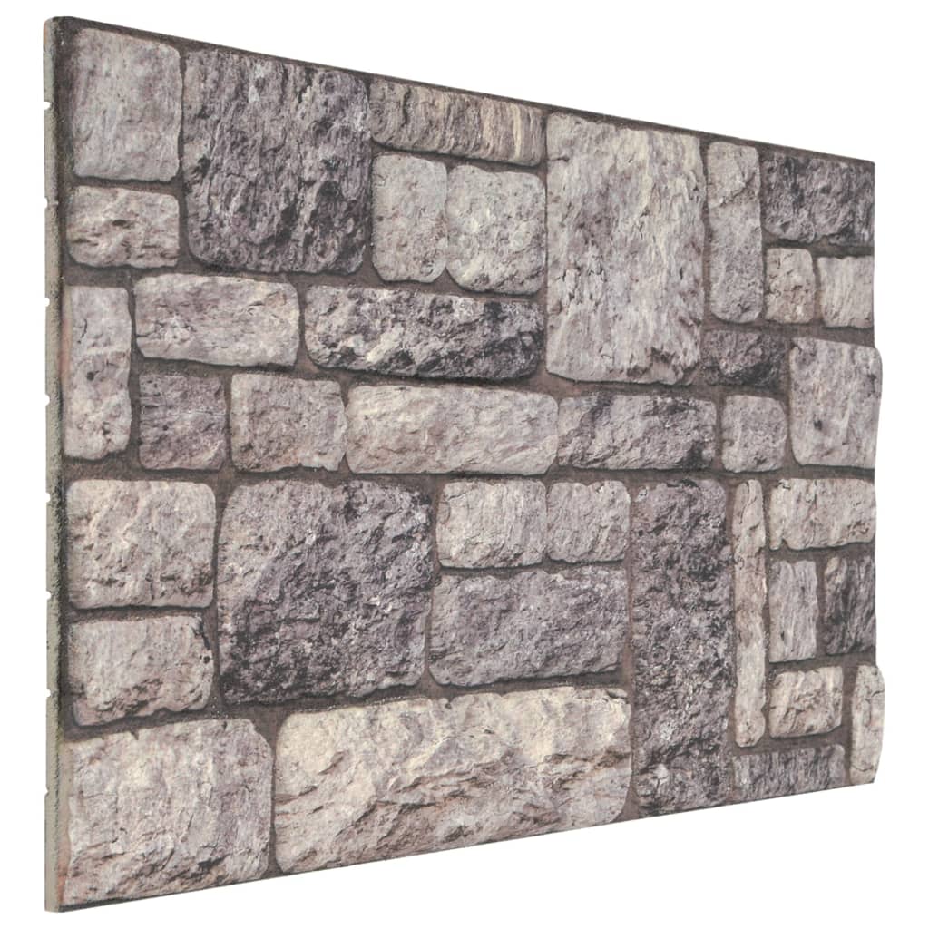 3D Wall Panels with Light Grey Brick Design 10 pcs EPS